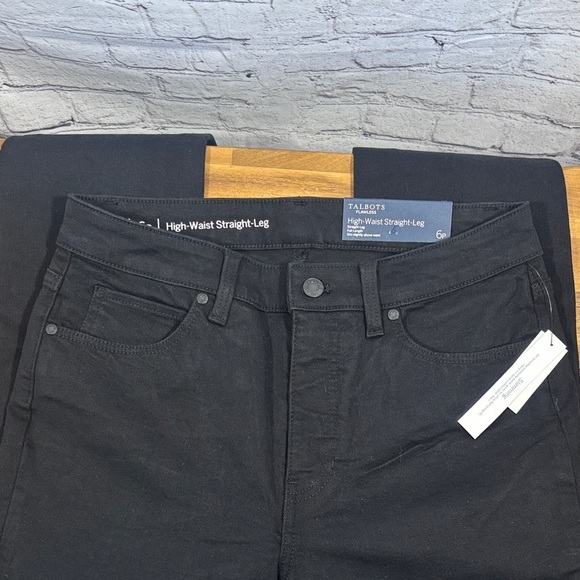 Talbots Women's Elegant High Waisted Black Denim Jeans - Picture 2 of 10